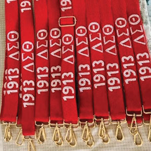 DST Beaded Purse Straps Red