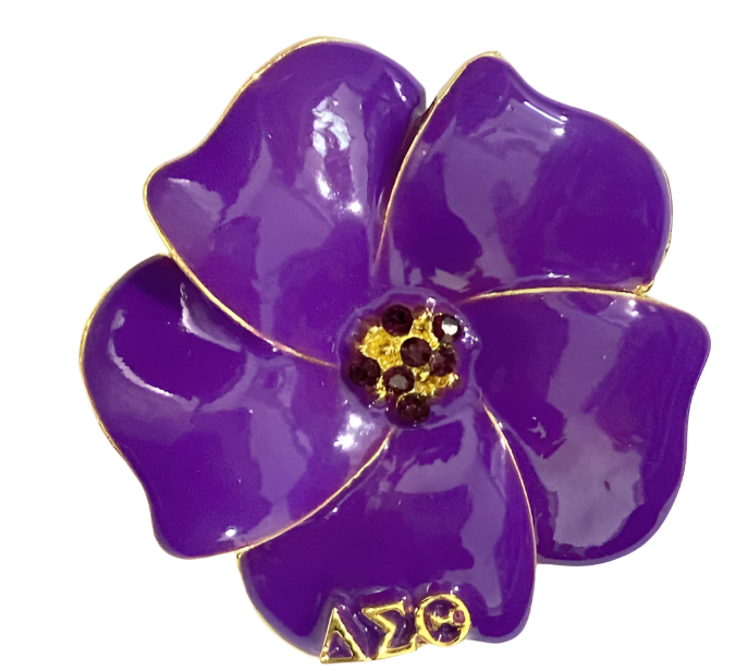 Delta Sigma Theta Purple violet brooch