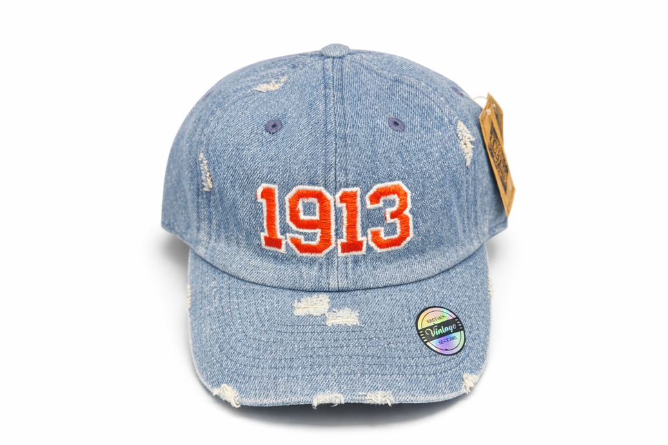 Delta Sigma Theta 1913 Embroidered Denim Cap