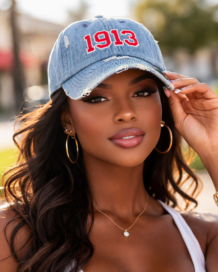 Delta 1913 Embroidered Denim Cap