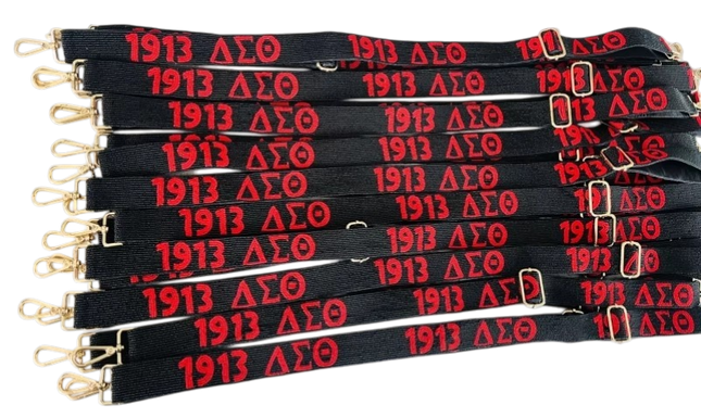 Delta DST Beaded Purse Straps Red