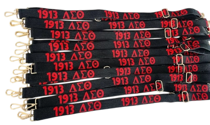 Delta DST Beaded Purse Straps Red