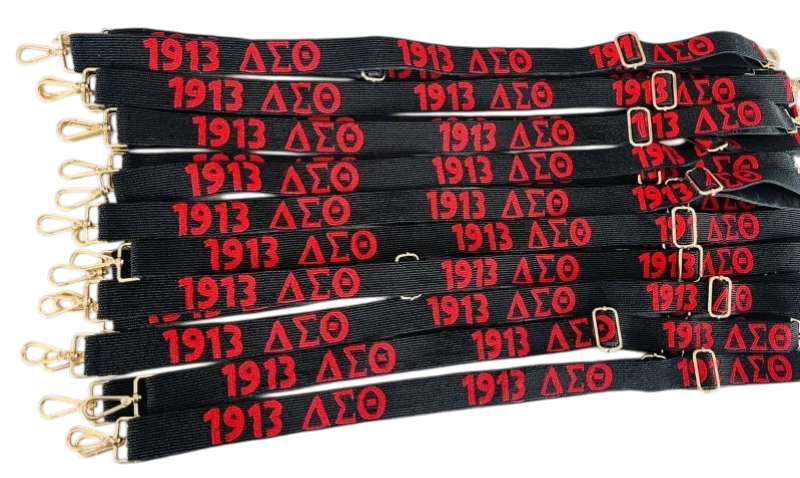 Delta DST Beaded Purse Straps Red