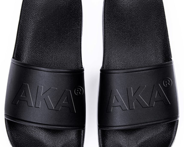 Black AKA Embossed Slides