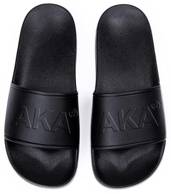 Black AKA Embossed Slides