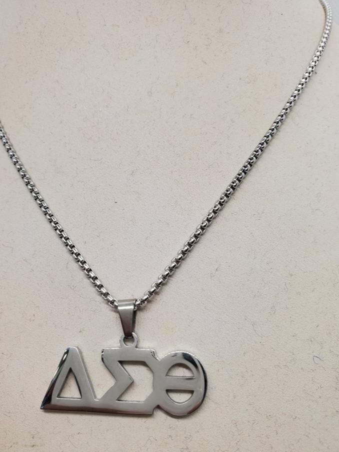 Delta Sigma Theta Stainles Greek Letter Steel Chain