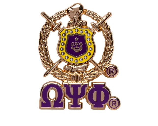 Omega Psi Phi Shield Lapel Pin