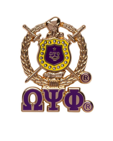 Omega Psi Phi Shield Lapel Pin