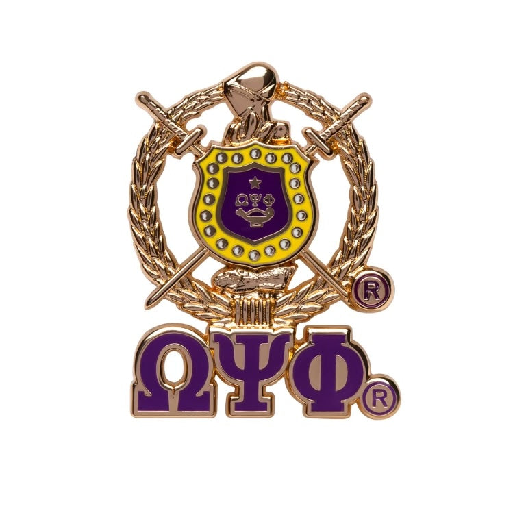 Omega Psi Phi Shield Lapel Pin